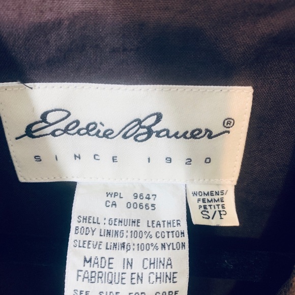 Distressed S/P Eddie Bauer Women’s Leather Jacket - Picture 3 of 8